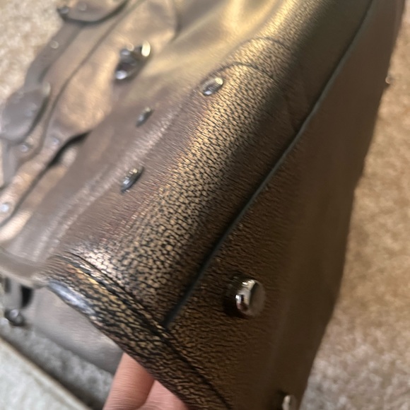 Coach Metallic Leather Rhyder Large Satchel - Picture 5 of 14